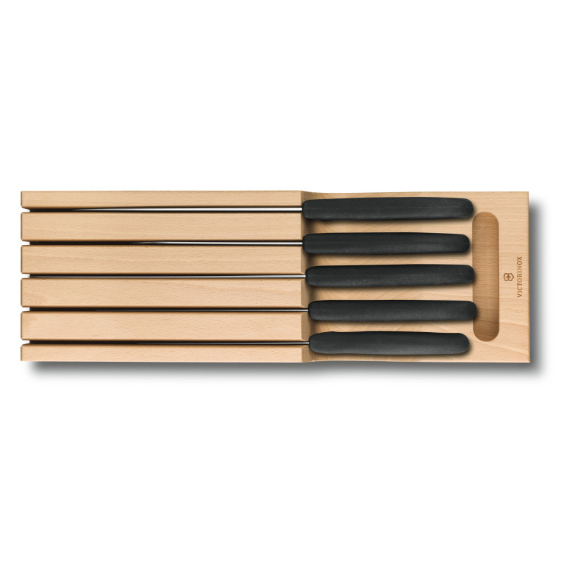 Набор из 5 предметов Victorinox Fibrox In-Drawer Knife Holder 5.1143.5 с подставкой