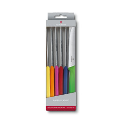 Набор из 6 ножей Victorinox Swiss Classic Colorful Tomato and Table Knife Set 6.7839.6G
