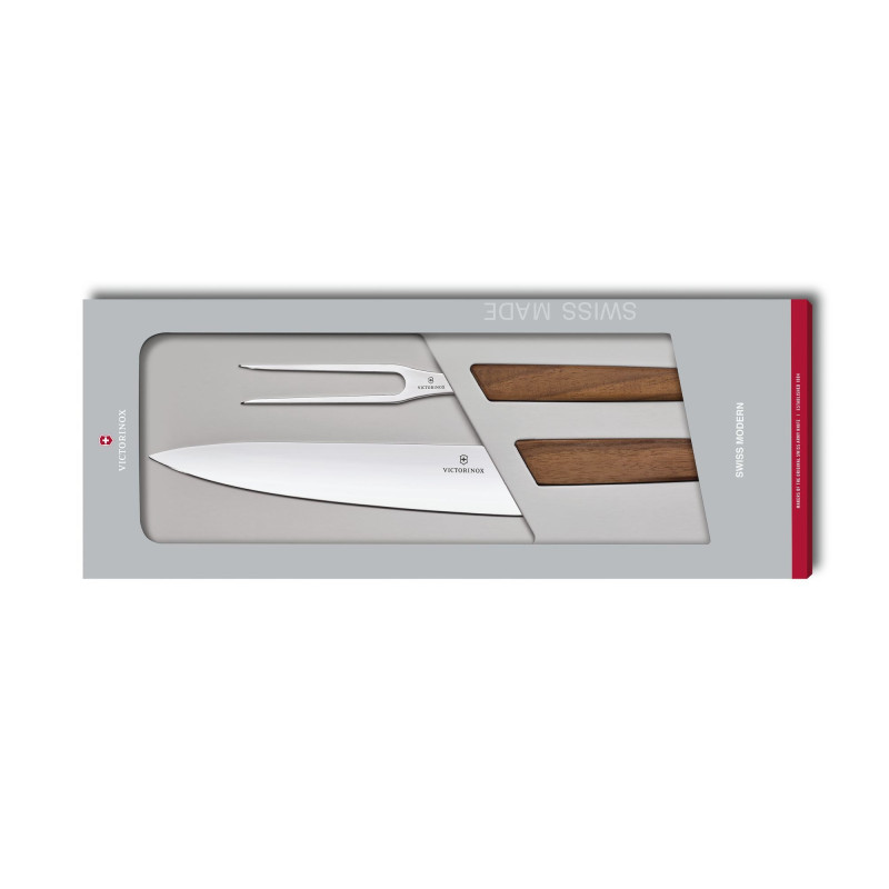 Набор из 2 предметов Victorinox Swiss Modern Carving Set 6.9091.2 в подарочной упаковке