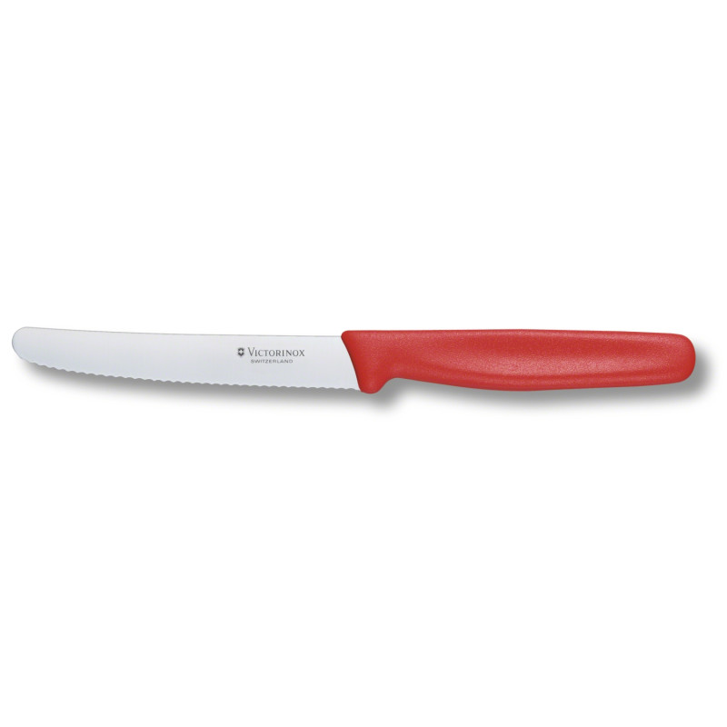 Кухонный нож Victorinox Standard Tomato and Table Knife 5.0831 11 см, серрейтор красный