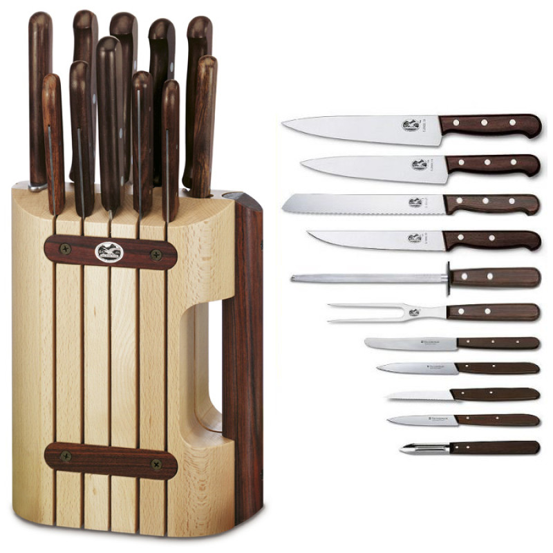 Набор из 11 предметов Victorinox Wood Cutlery Block 5.1150.11 