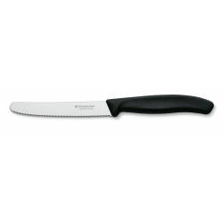 Кухонный нож Victorinox Swiss Classic Tomato and Table Knife 6.7833 11 см, серрейтор черный