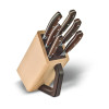 Набор из 6 кованых ножей Victorinox Forged Сhef's Grand Maitre Wood Cutlery Block 7.7240.6 с подставкой