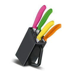 Набор из 4 предметов Victorinox Swiss Classic Steak and Pizza Knife Block 6.7126.4 с подставкой