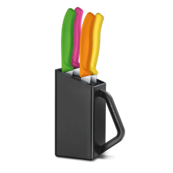 Набор из 4 предметов Victorinox Swiss Classic Steak and Pizza Knife Block 6.7126.4 с подставкой