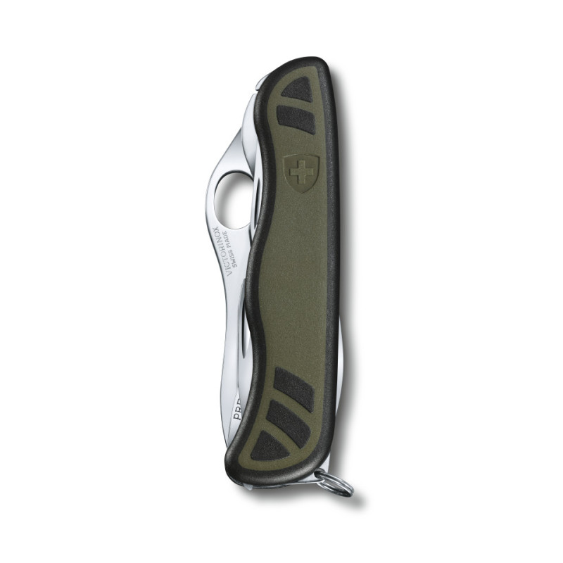 Накладки до ножа Victorinox 111 мм C.8334 зелено-чорні