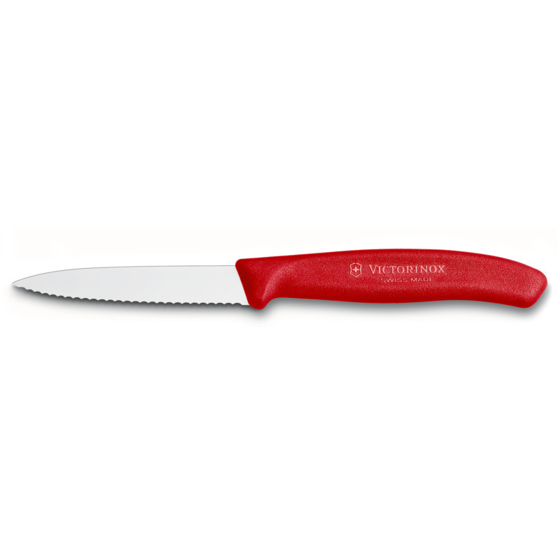 Кухонный нож Victorinox Swiss Classic Paring Knife 6.7631  8см, серрейтор красный