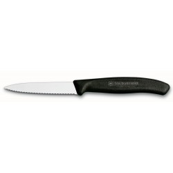 Кухонный нож Victorinox Swiss Classic Paring Knife 6.7633  8см, серрейтор черный