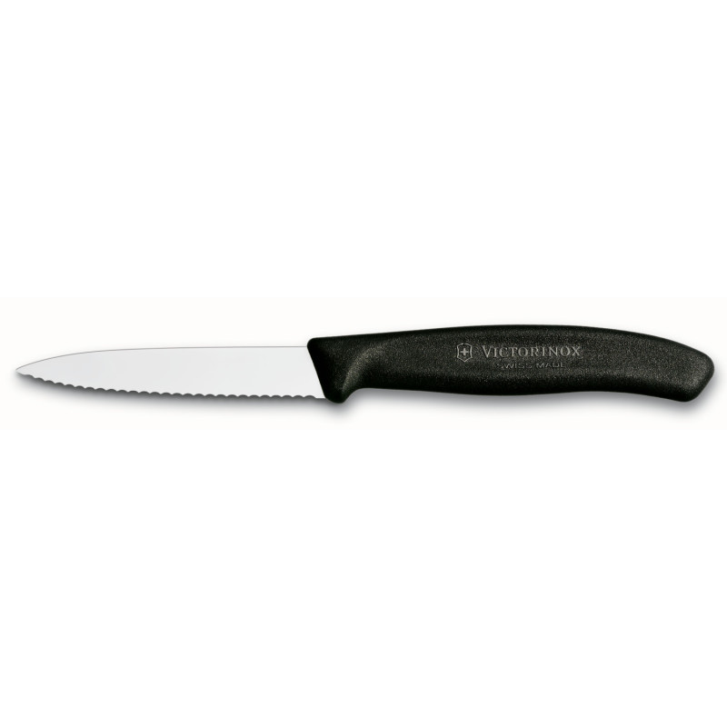 Кухонный нож Victorinox Swiss Classic Paring Knife 6.7633  8см, серрейтор черный
