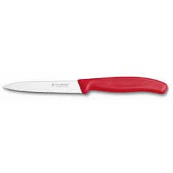 Кухонный нож Victorinox Swiss Classic Paring Knife 6.7731 10 см, серрейтор красный