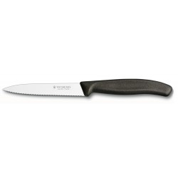 Кухонный нож Victorinox Swiss Classic Paring Knife 6.7733 10 см, серрейтор черный
