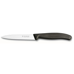 Кухонный нож Victorinox Swiss Classic Paring Knife 6.7733 10 см, серрейтор черный