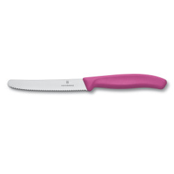 Кухонный нож Victorinox Swiss Classic Tomato and Table Knife 6.7836.L115, 11 см., серрейтор, розовый