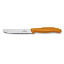Кухонный нож Victorinox Swiss Classic Tomato and Table Knife 6.7836.L119, 11 см., серрейтор, оранжевый