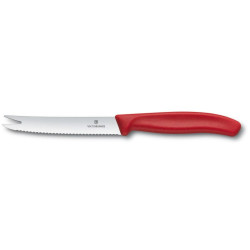 Кухонный нож Victorinox SwissClassic Cheese&Sausage Knife для сыра 6.7861, 11 см., серрейтор, красный