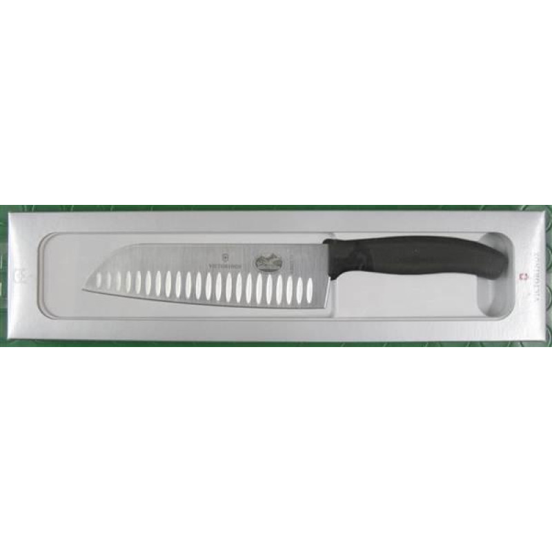 Кухонный нож Victorinox Swiss Classic Santoku Knife 6.8523.17G с воздушными карманами в подарочной упаковке