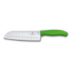Кухонный нож Victorinox Swiss Classic Santoku Knife 6.8526.17L4B с воздушными карманами в блистере
