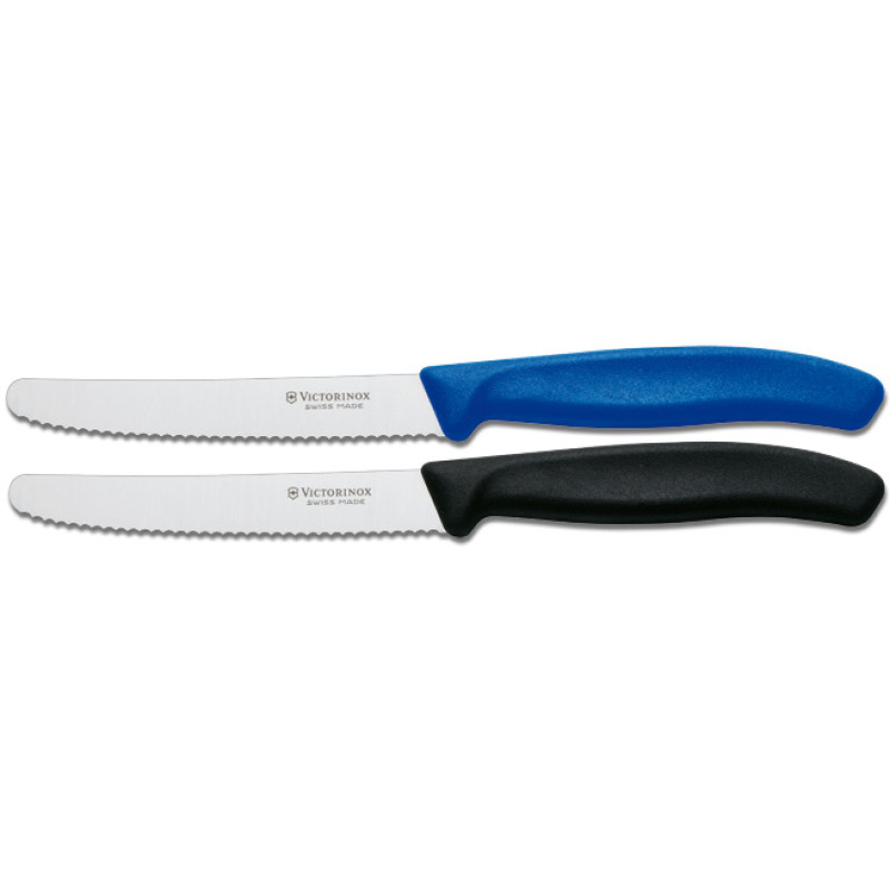 Кухонный нож Victorinox Swiss Classic Tomato and Table Knife 6.7833 11 см, серрейтор черный