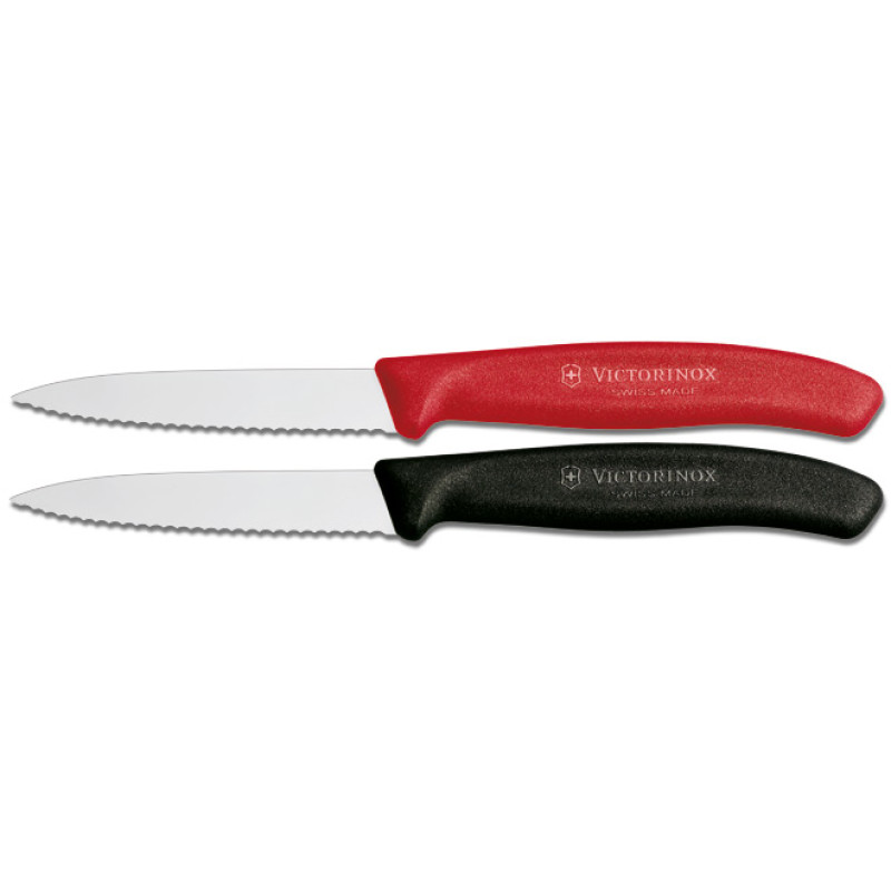 Кухонный нож Victorinox Swiss Classic Paring Knife 6.7633  8см, серрейтор черный