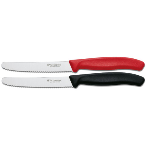 Кухонный нож Victorinox Swiss Classic Tomato and Table Knife 6.7831 11 см, серрейтор красный