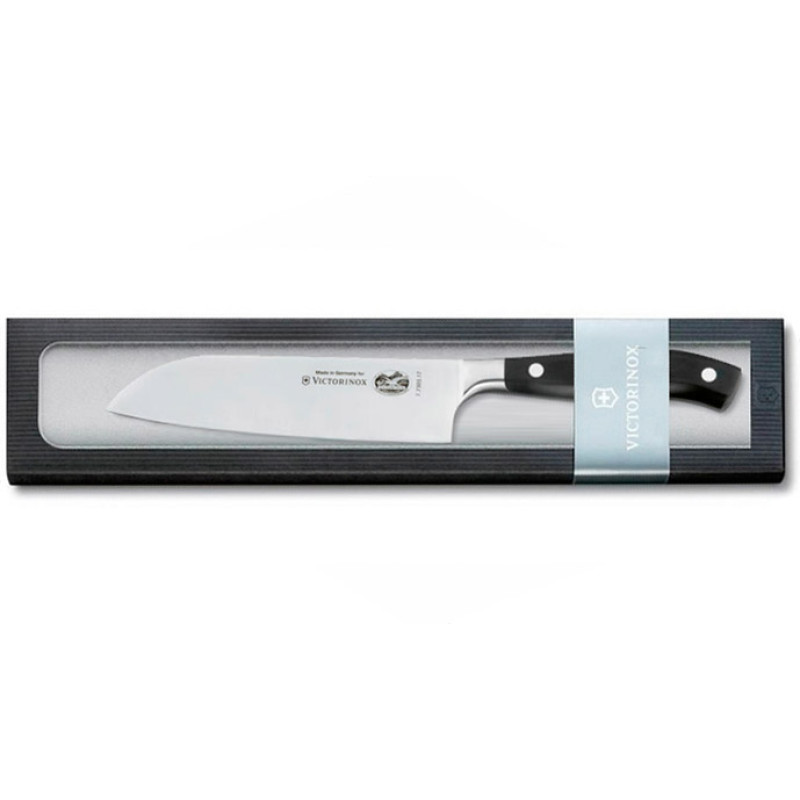 Кухонный кованый профессиональный нож Victorinox Santoku 7.7303.17G в подарочной упаковке