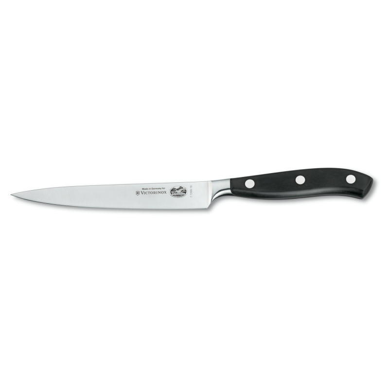 Кухонный кованый профессиональный нож Victorinox для мяса  7.7203.15G в подарочной упаковке