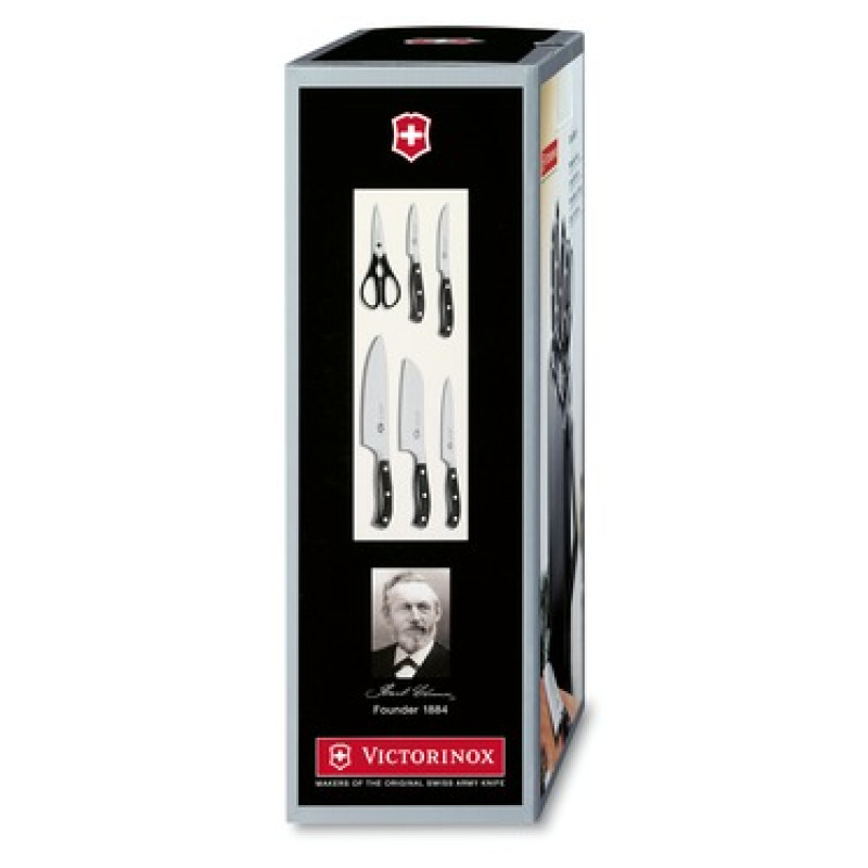 Набор из 6 кованых ножей Victorinox Forged Сhef's Grand Maitre Cutlery Block 7.7243.6 с подставкой