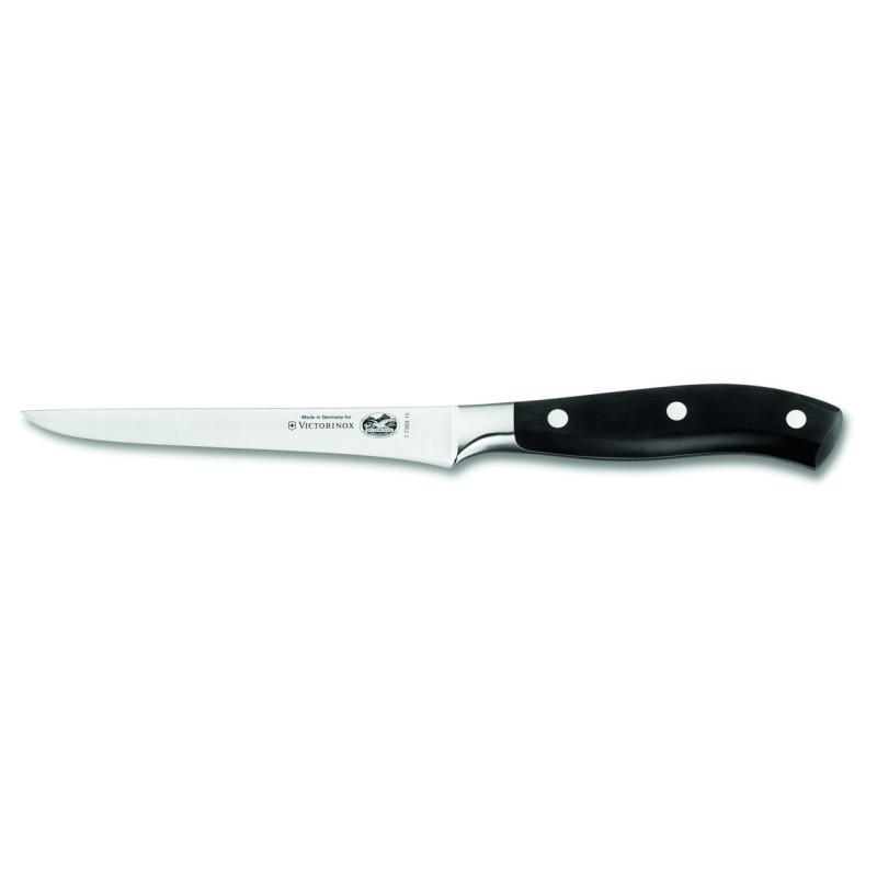 Кухонный кованый профессиональный обвалочный нож Victorinox  7.7303.15G в подарочной упаковке