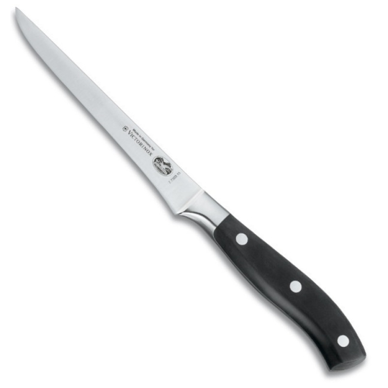 Кухонный кованый профессиональный обвалочный нож Victorinox  7.7303.15G в подарочной упаковке