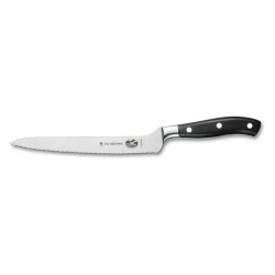 Кухонный кованый профессиональный нож для хлеба и нарезки Victorinox  7.7433.21G в подарочной упаковке
