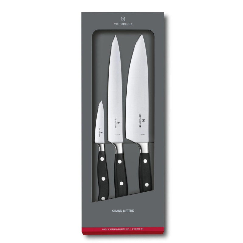 Набор из 3 профессиональных кованых ножей Victorinox Grand Maître Chef's Set 7.7243.3