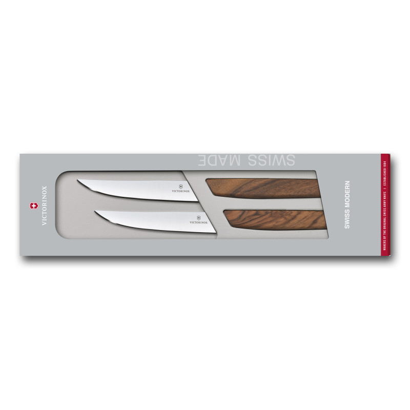 Набор из 2 ножей Victorinox Swiss Modern Steak Knife Set 6.9000.12G в подарочной упаковке