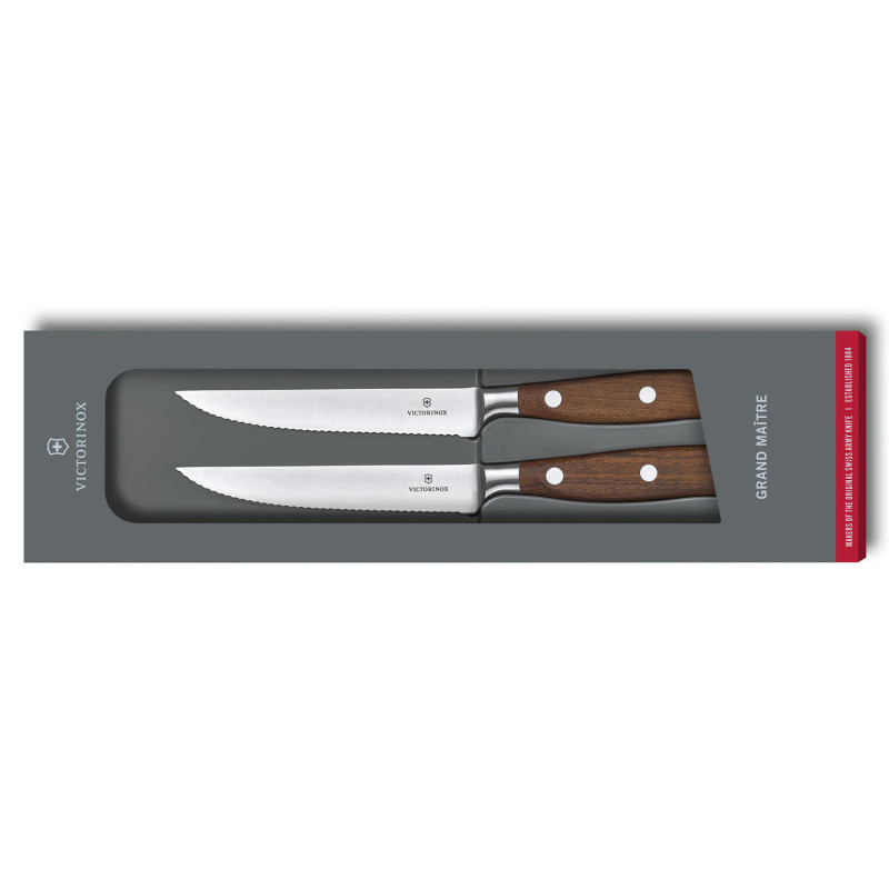 Кованый нож Victorinox Grand maitre Rosewood Steak Knife Set 7.7240.2W в подарочной упаковке