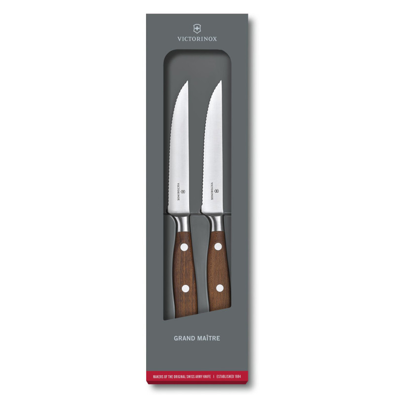 Набор из 2 ножей Victorinox Grand maitre Rosewood Steak Knife Set 7.7240.2W в подарочной упаковке