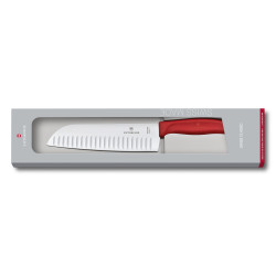 Кухонный нож Victorinox Swiss Classic Santoku Knife 6.8521.17G с воздушными карманами в подарочной упаковке