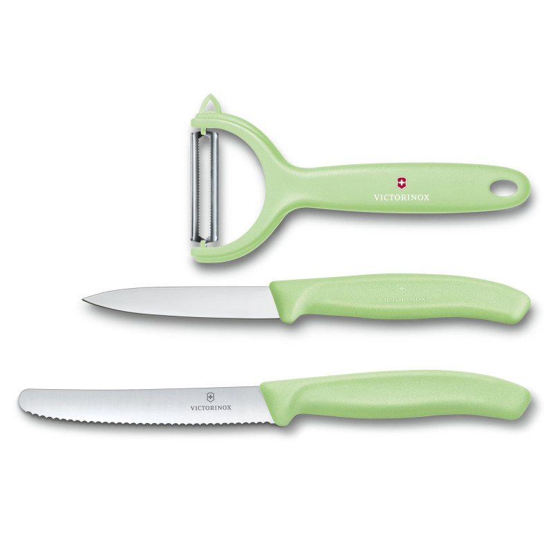 Набір з 3 предметів Victorinox Swiss Classic Trend Colors Paring Knife Set with Tomato and Kiwi Peeler 6.7116.33L42