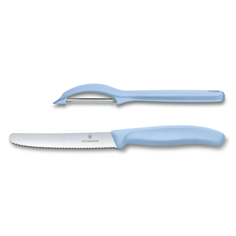 Набір з 2 предметів Victorinox Swiss Classic Trend Colors Tomato Knife and Universal Peeler Set 6.7116.21L22