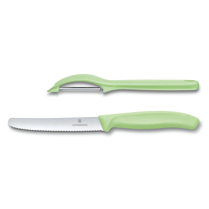 Набір з 2 предметів Victorinox Swiss Classic Trend Colors Tomato Knife and Universal Peeler Set 6.7116.21L42