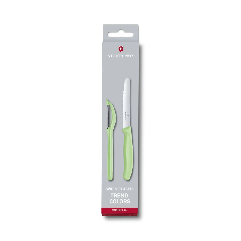 Набір з 2 предметів Victorinox Swiss Classic Trend Colors Tomato Knife and Universal Peeler Set 6.7116.21L42