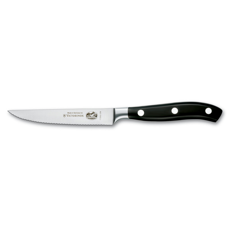 Кухонный кованый профессиональный нож Victorinox для стейков и томатов  7.7203.12WG в подарочной упаковке