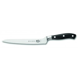 Кухонный кованый профессиональный нож для хлеба и нарезки Victorinox  7.7433.21G в подарочной упаковке