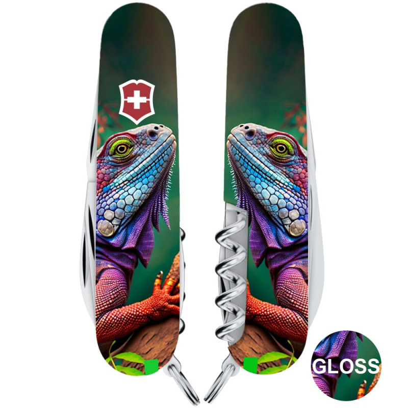 Складаний ніж Victorinox CAMPER ANIMAL Хамелеон 1.3613.3.F1020pw