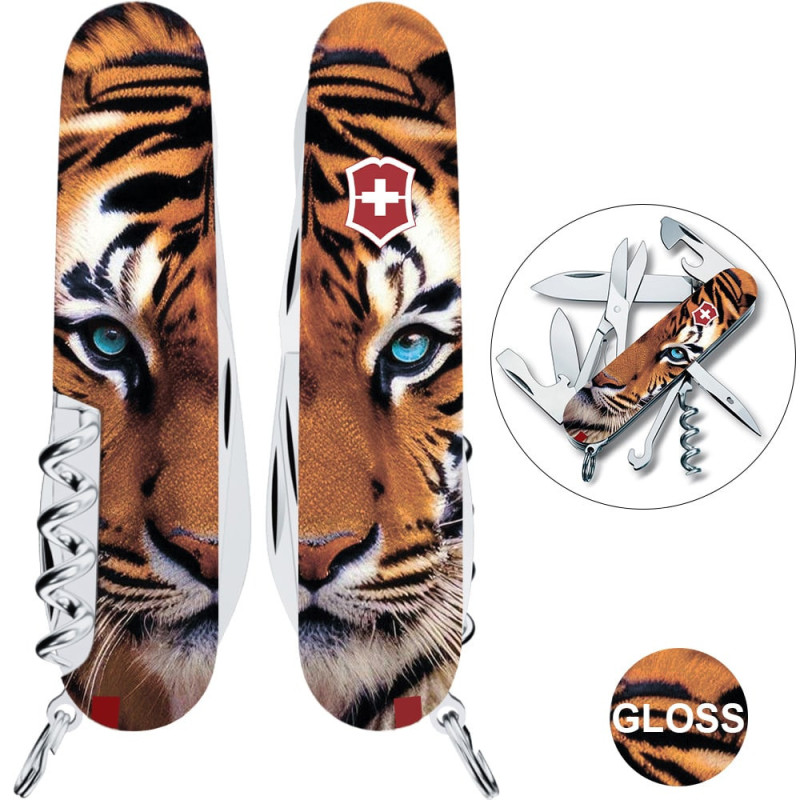 Складаний ніж Victorinox CLIMBER ANIMAL Тигр 1.3703.F1030pw