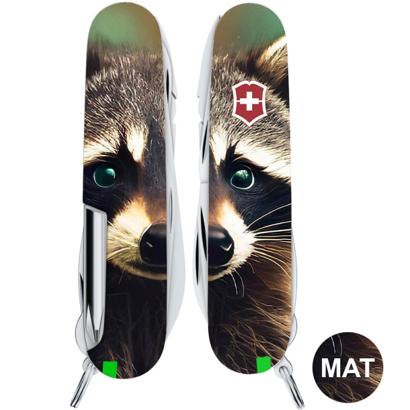 Складаний ніж Victorinox DELUXE TINKER ANIMAL Єнот 1.4723.3.F1120pw