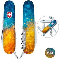 Складаний ніж Victorinox SPARTAN UKRAINE Жовто-сині бризки 1.3603.7.T3160pw