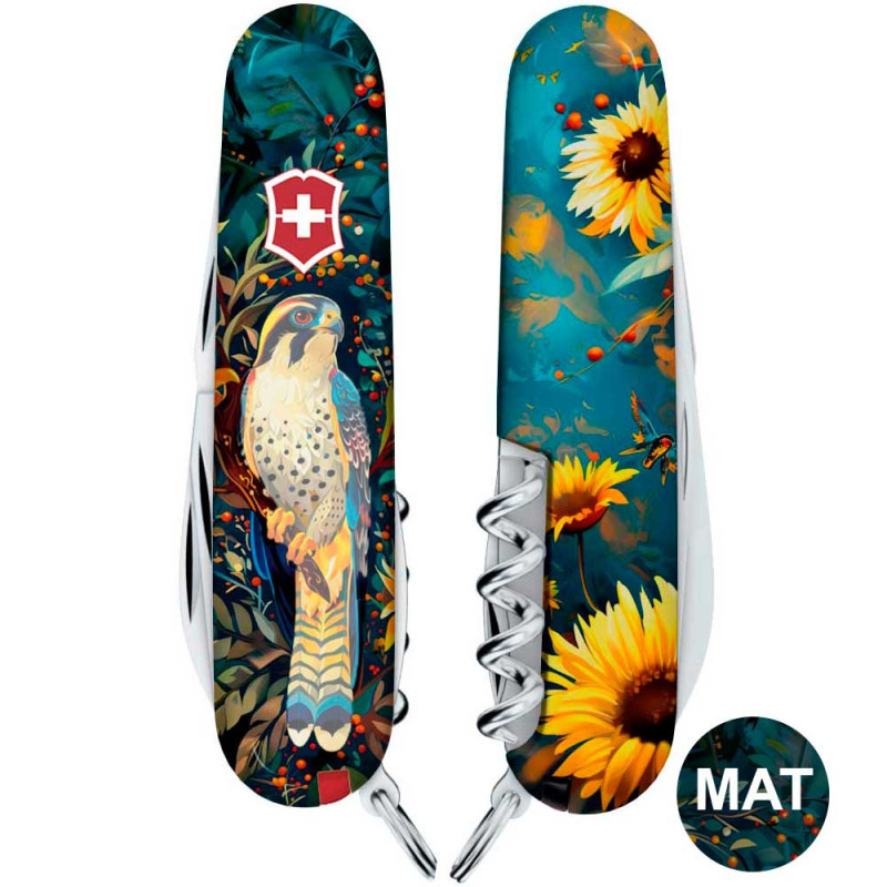Складаний ніж Victorinox CAMPER UKRAINE Величний Сокіл 1.3613.3.T3180pw