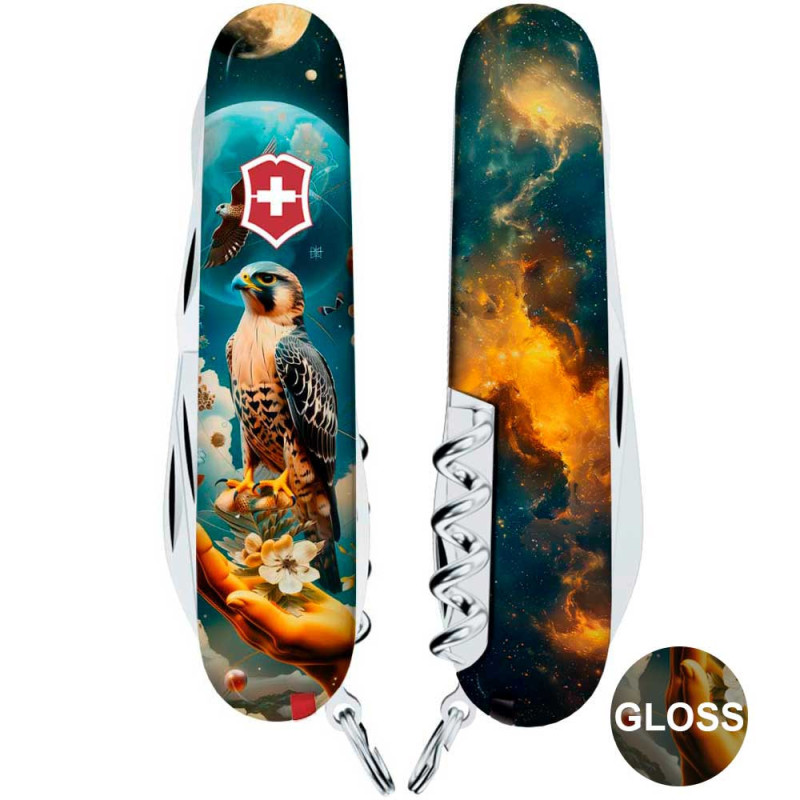 Складаний ніж Victorinox CLIMBER UKRAINE Сокіл-захисник 1.3703.3.T3210pw
