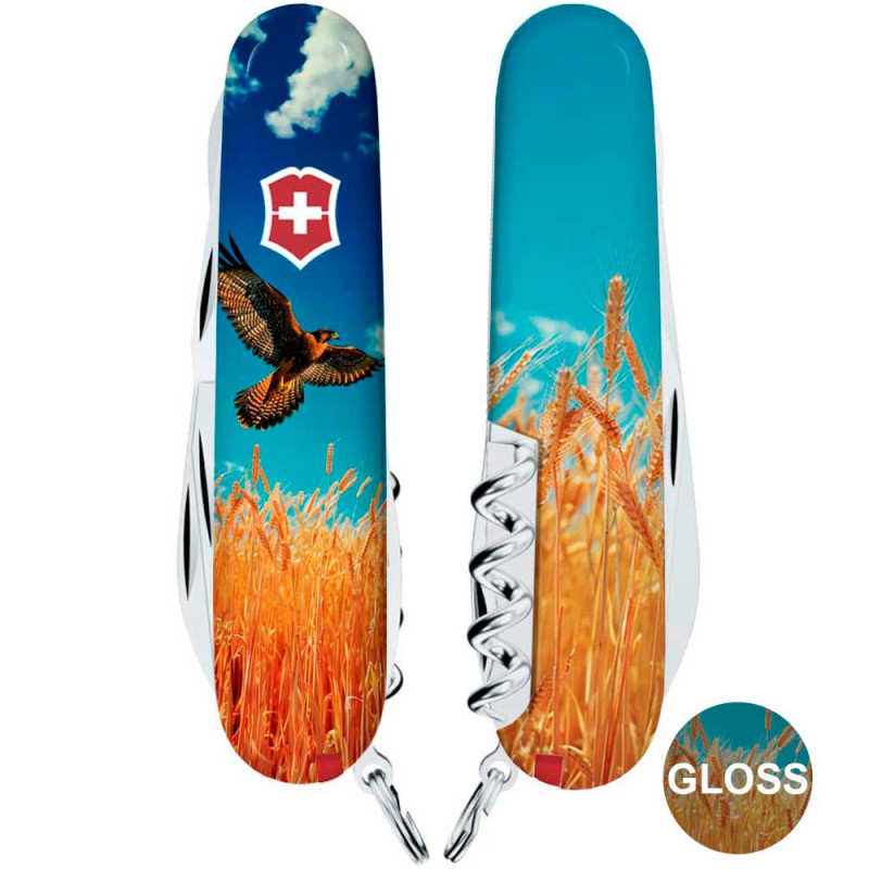 Складаний ніж Victorinox CLIMBER UKRAINE Вільний Сокіл 1.3703.7.T3230pw