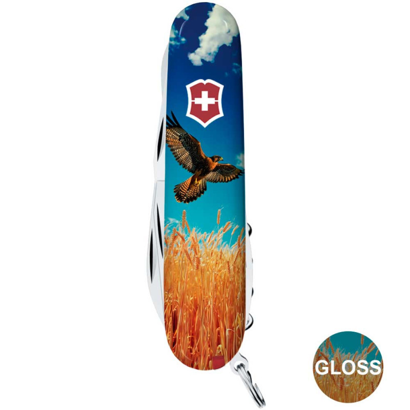 Складаний ніж Victorinox CLIMBER UKRAINE Вільний Сокіл 1.3703.7.T3230pw