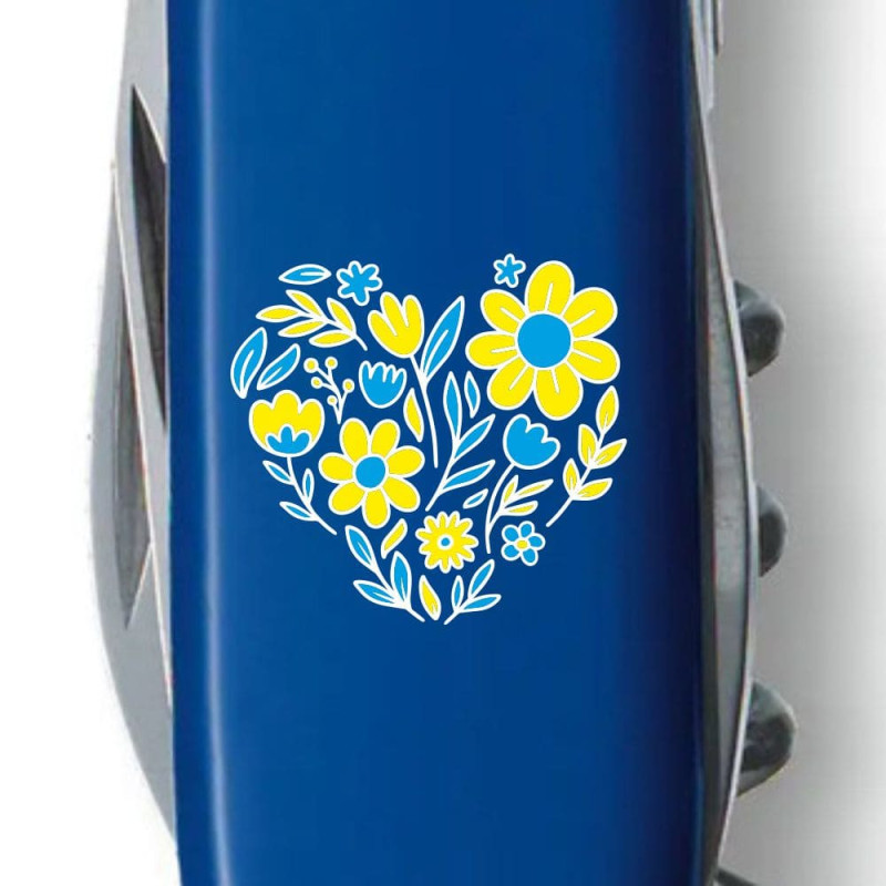 Ніж Victorinox Spartan Ukraine Квіткове серце 1.3603.2_T1246u